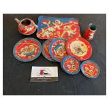 Ohio art Girls as cats childs dish set