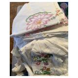 Embroidered table cloths and miscellaneous