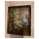 Antique religious lithograph print
