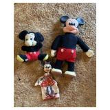 Vintage Mickey and Minnie Mouse dolls