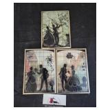 Vintage Victorian Silhouette Bubble Glass Prints
