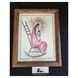 Framed DeGarzia Mother and Child Rocking Print