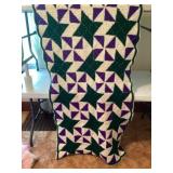 Afghan purple and green