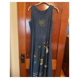 Denim painted dress