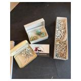 Necklace, earrings, broach
