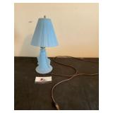 Opaline blue glass lamp