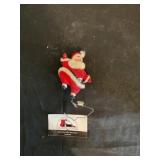 Vintage flocked Santa Claus