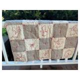 Crib Sized Quilt with needlework