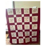 Quilt Red with months