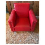 Vintage childï¿½s red vinyl chair