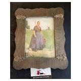 Vintage Framed Milkmaid Print