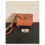Tooled leather purse