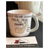 Vintage Milk for champions whistle mug
