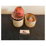 Painted glass Halloween ornaments