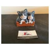 Cast iron cat door stop