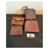 Vintage leather clutches