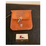 Small leather saddle bag
