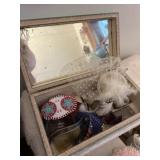 Vintage box of hair accessories