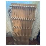 Wooden expandable pegs