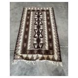 Wool woven throw rug