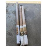 Wood grain roll up shades, dimensions in photos