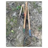 Gardening tools scythes