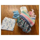 Baby afghans and items