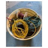 Rubber coated wire