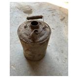 Galvanized oil can