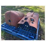 Two tractor hoods