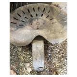 Metal implement seat