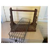 Antique shelf and basket
