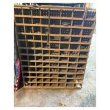 Home made parts bin with misc bolts