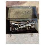 Metal toolbox of tools