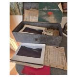 Metal Tool Box with John Deere Ephemera