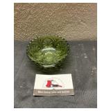 Green glass dish