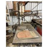 Drill press on homemade stand
