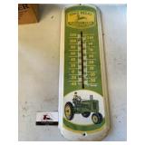 Metal John Deere Thermometer No Thermometer