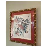Ruby, throated, hummingbird framed print