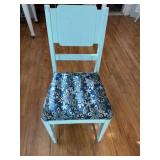 Turquoise padded chair