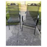 Metal patio chairs