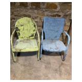 Vintage metal patio chairs