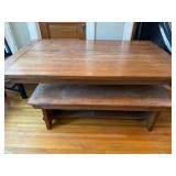 Farm style table and bench