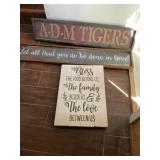 ADM tigers sign in wall decor