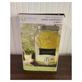 Glass jar drink dispenser