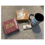 Vintage 1934 napkins and mug