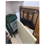 Folding tables and chairs
