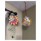 Blown glass ball Ornament  and sun decor