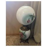 Hand painted hurricane lamp