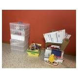 Ribbon, storage totes, miscellaneous